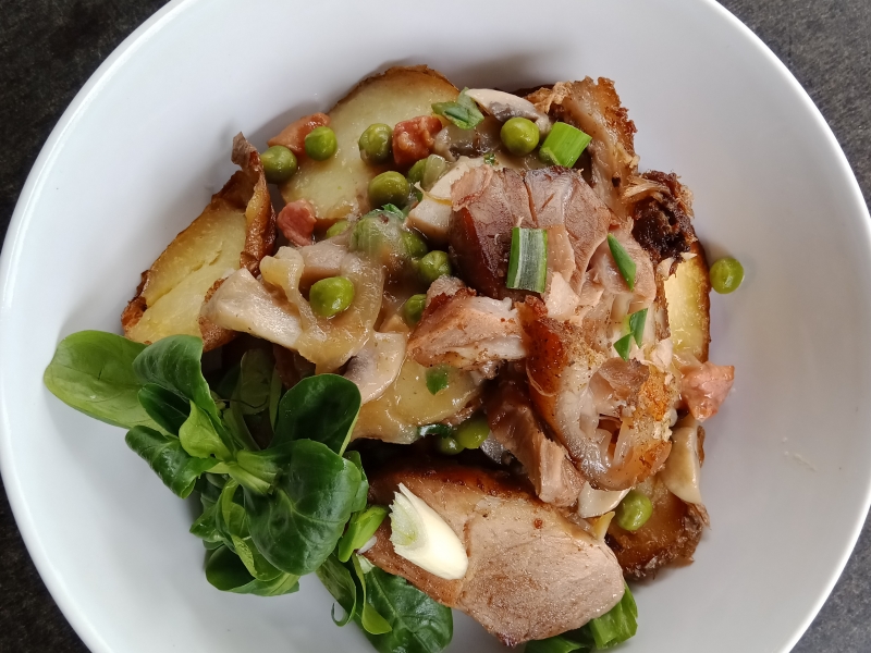 Csülök jóasszony módra kétszesült burgonyával